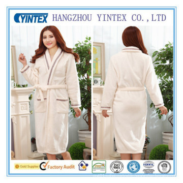 Women′s Resort / SPA Style Terry Robe for Women Full Length with Rolled Cuffs